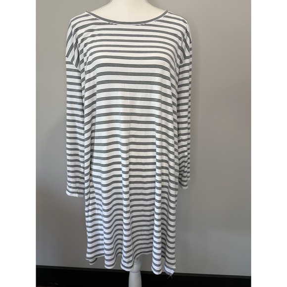 LAKE Other - LAKE Pajamas Womens XXL Green White Striped Pima Cotton Long Sleeve Nightgown
